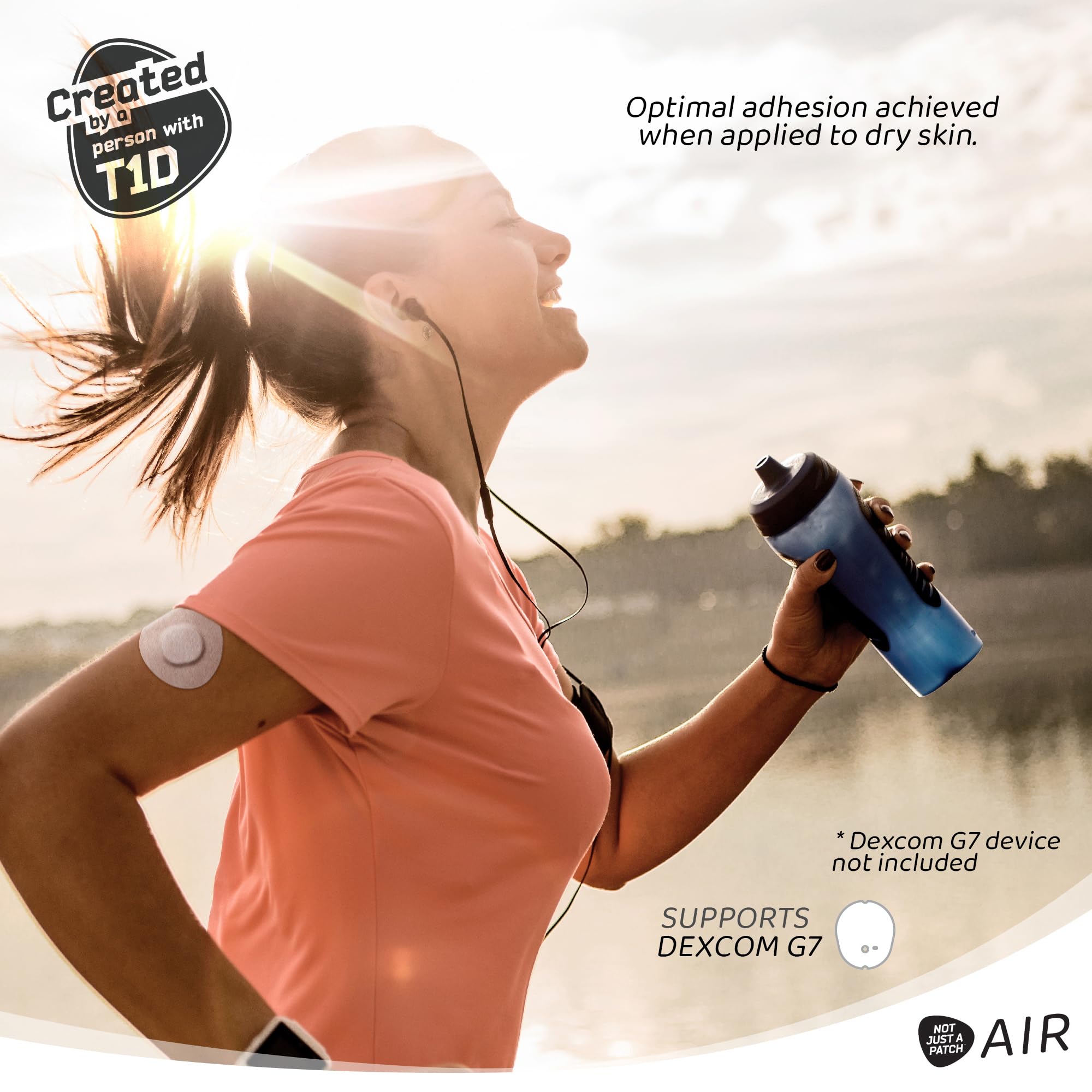 Not Just A Patch parche con gotas de agua, impermeable y resistente al sudor