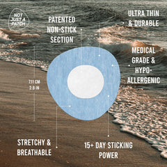 Not Just A Patch detalle de la textura microporosa que mejora la transpiración