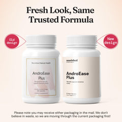 Nourished AndroEase Plus cápsulas detalle de textura para confianza en calidad