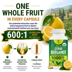 Nourishing Nutrients campo con árboles de bergamota resaltando cultivo orgánico