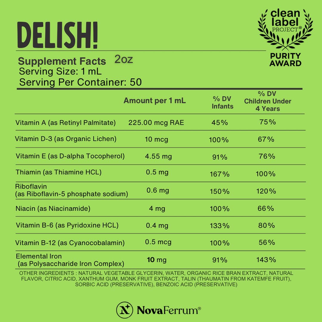 NovaFerrum Delish mezclado en fórmula para administración más simple