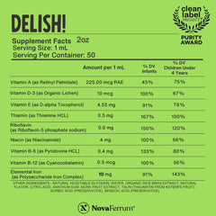 NovaFerrum Delish mezclado en fórmula para administración más simple