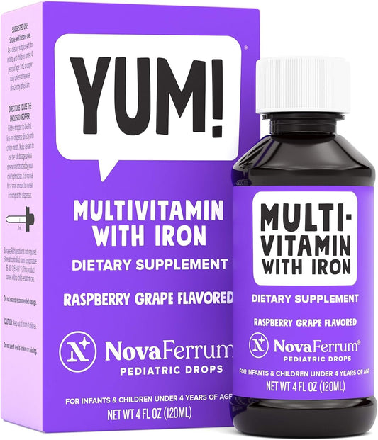 NovaFerrum frasco frontal mostrando etiqueta y beneficios de sabor