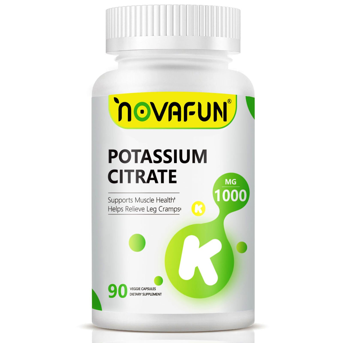 Novafun bote frontal mostrando la etiqueta y beneficio de concentración