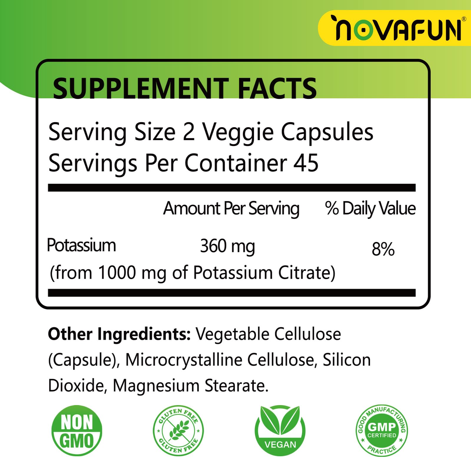 Novafun cápsula en primer plano que destaca fácil absorción