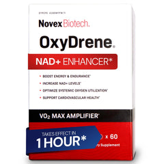 Novex Biotech Oxydrene frontal mostrando envase y beneficios energéticos