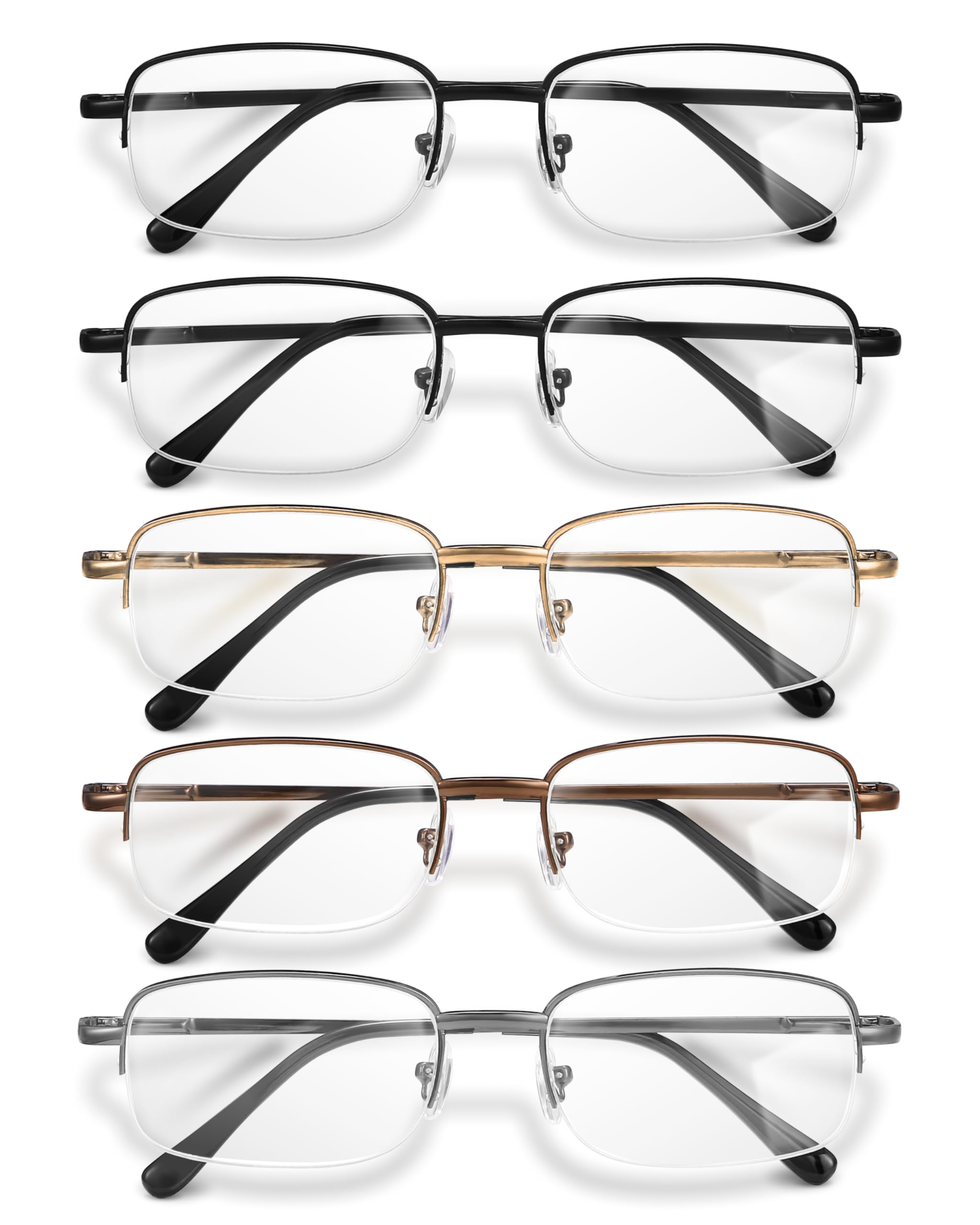 NOVIVON gafas frontales metálicas vistas de frente, aspecto profesional y duradero