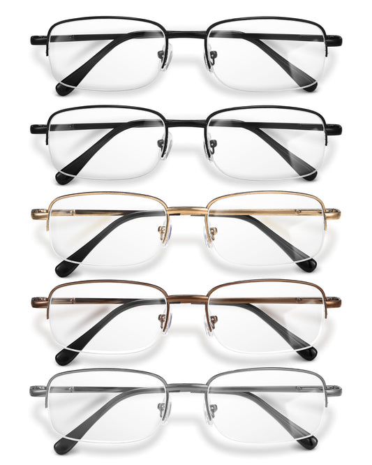 NOVIVON gafas frontales metálicas vistas de frente, aspecto profesional y duradero