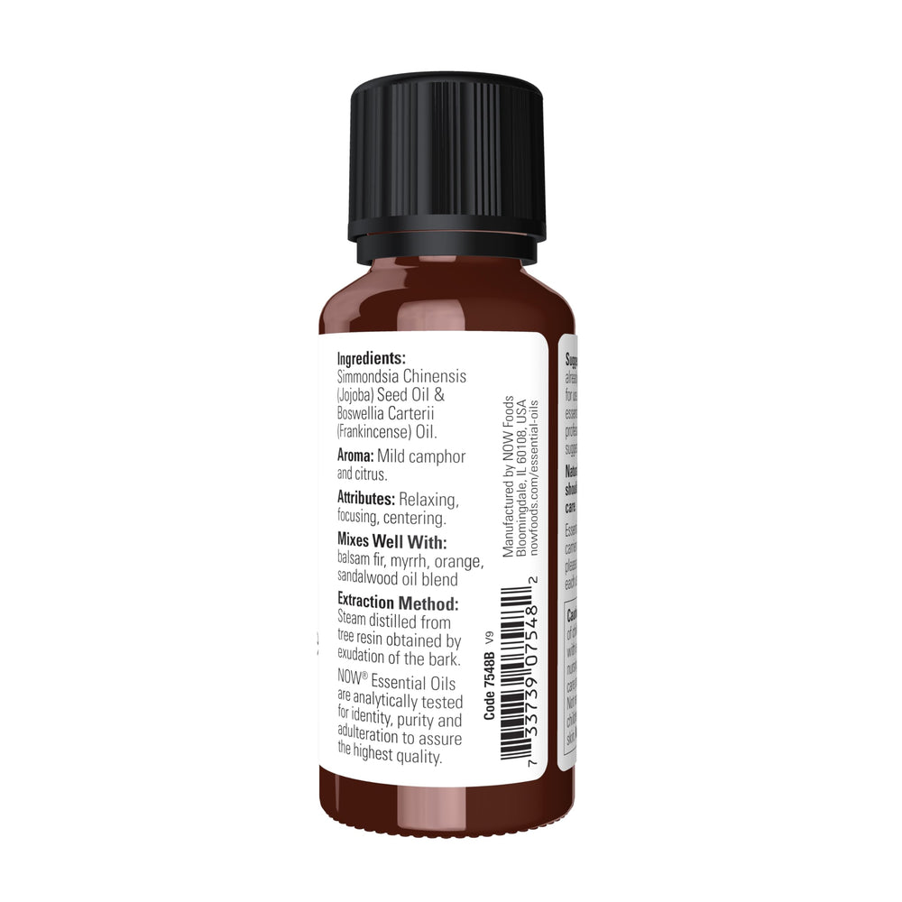 NOW detalle de etiqueta que muestra concentración y certificaciones del producto