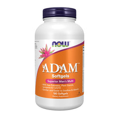 NOW Foods frente del paquete de ADAM con vista clara y beneficios generales