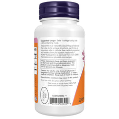 Gota de aceite carotenoide representativa del contenido de NOW Astaxanthin para mejor absorción