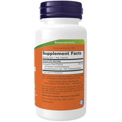 NOW Foods cápsula vegetal de Astragalus abierta para ver contenido fino