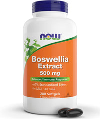 NOW Foods envase frontal mostrando 200 softgels y etiqueta clara