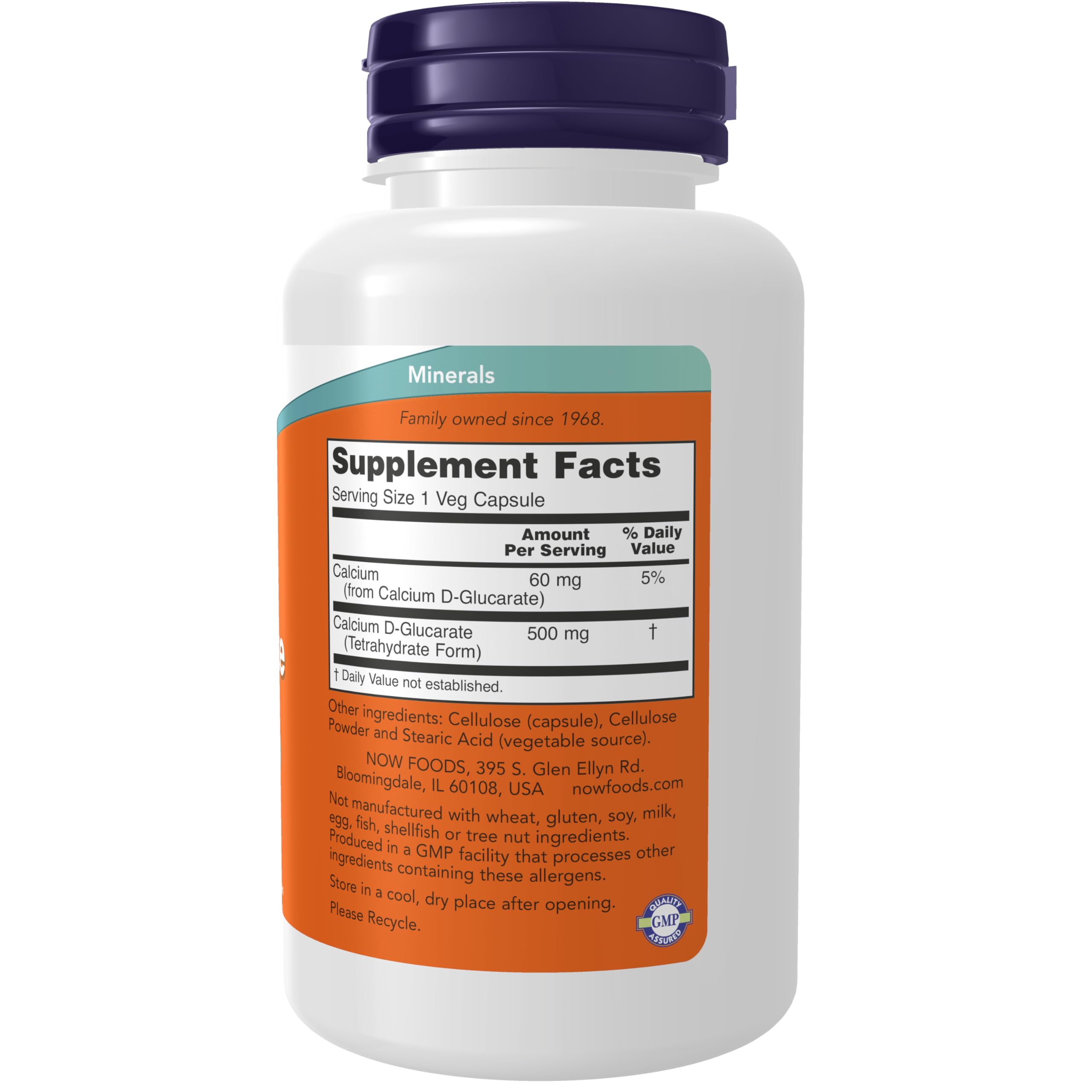 NOW Foods etiqueta con ingredientes y dosificación para confianza