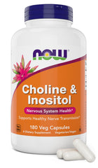 NOW Choline & Inositol vista frontal con etiqueta clara y aporte diario