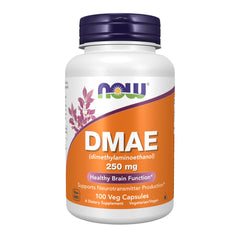 NOW DMAE frente del envase mostrando diseño y beneficio claridad