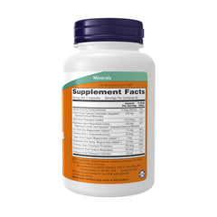 NOW etiqueta con lista de ingredientes y certificaciones visibles