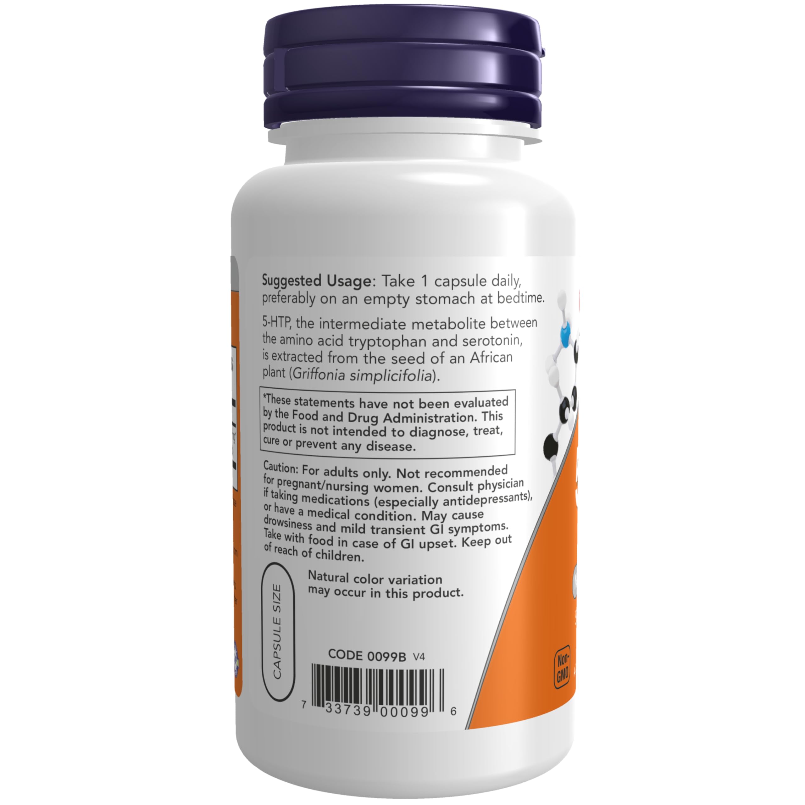 NOW Foods semillas de Griffonia simplicifolia como origen vegetal del 5-HTP