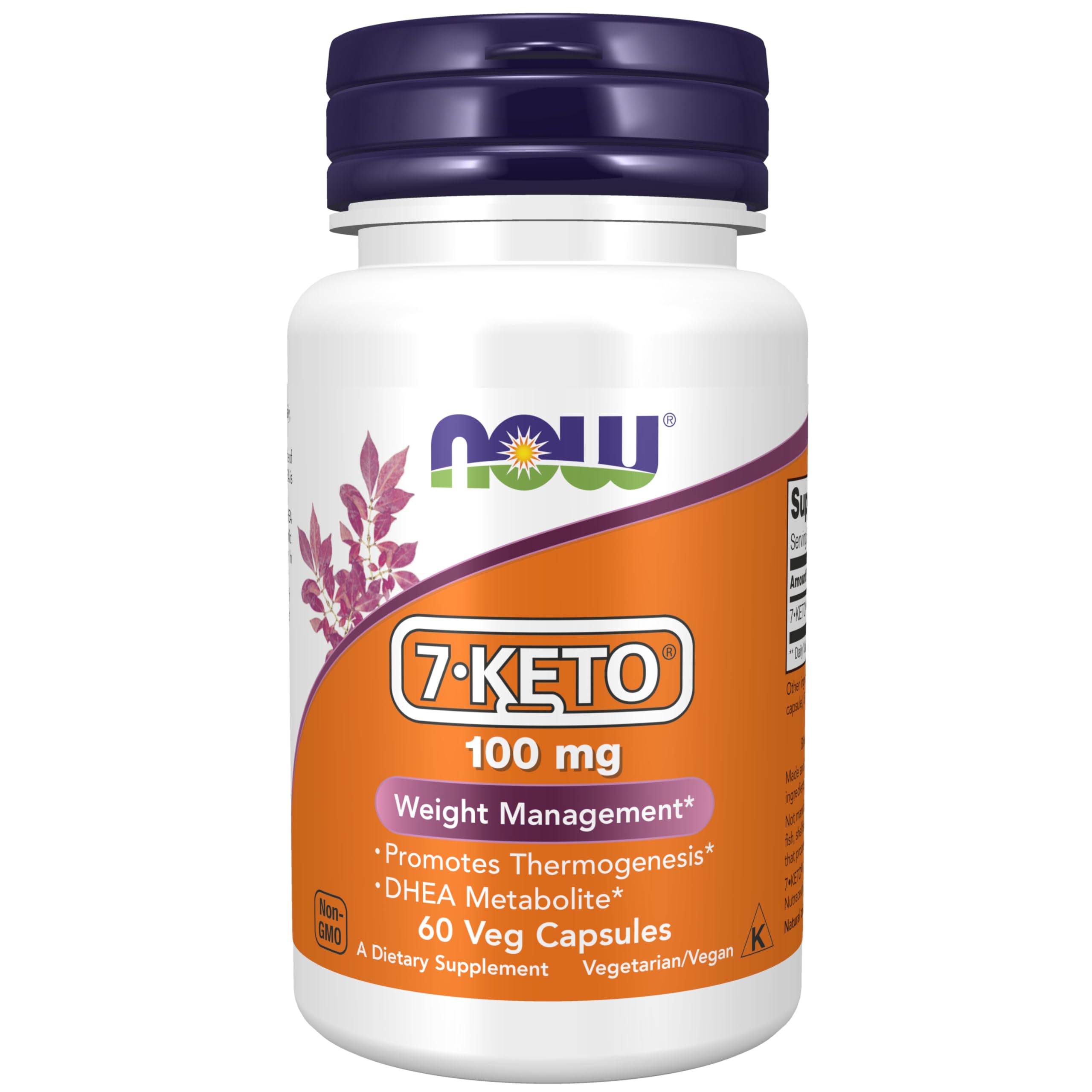 NOW Foods frente del envase mostrando 7-Keto y beneficios para termogénesis
