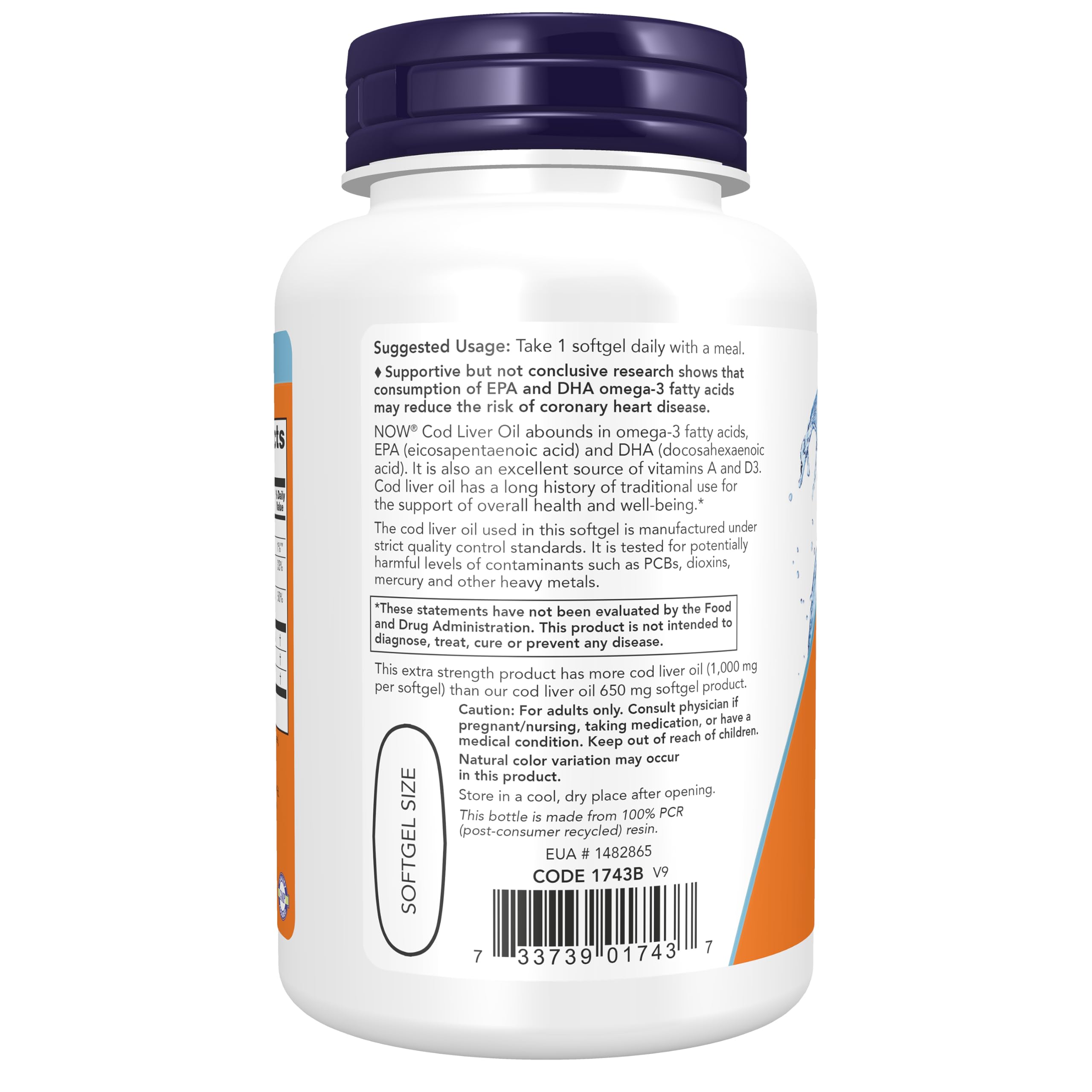 NOW Foods zoom de etiqueta y tabla nutricional, transparencia en ingredientes