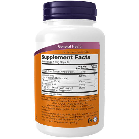 NOW Foods cápsula en mano para ver tamaño y dosificación fácil