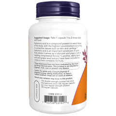 NOW Foods etiqueta con lista de ingredientes y certificaciones claras