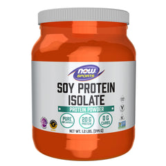 NOW Foods envase frontal mostrando proteína aislada y beneficio de pureza