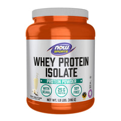NOW Foods envase frontal que muestra proteína aislada y beneficios
