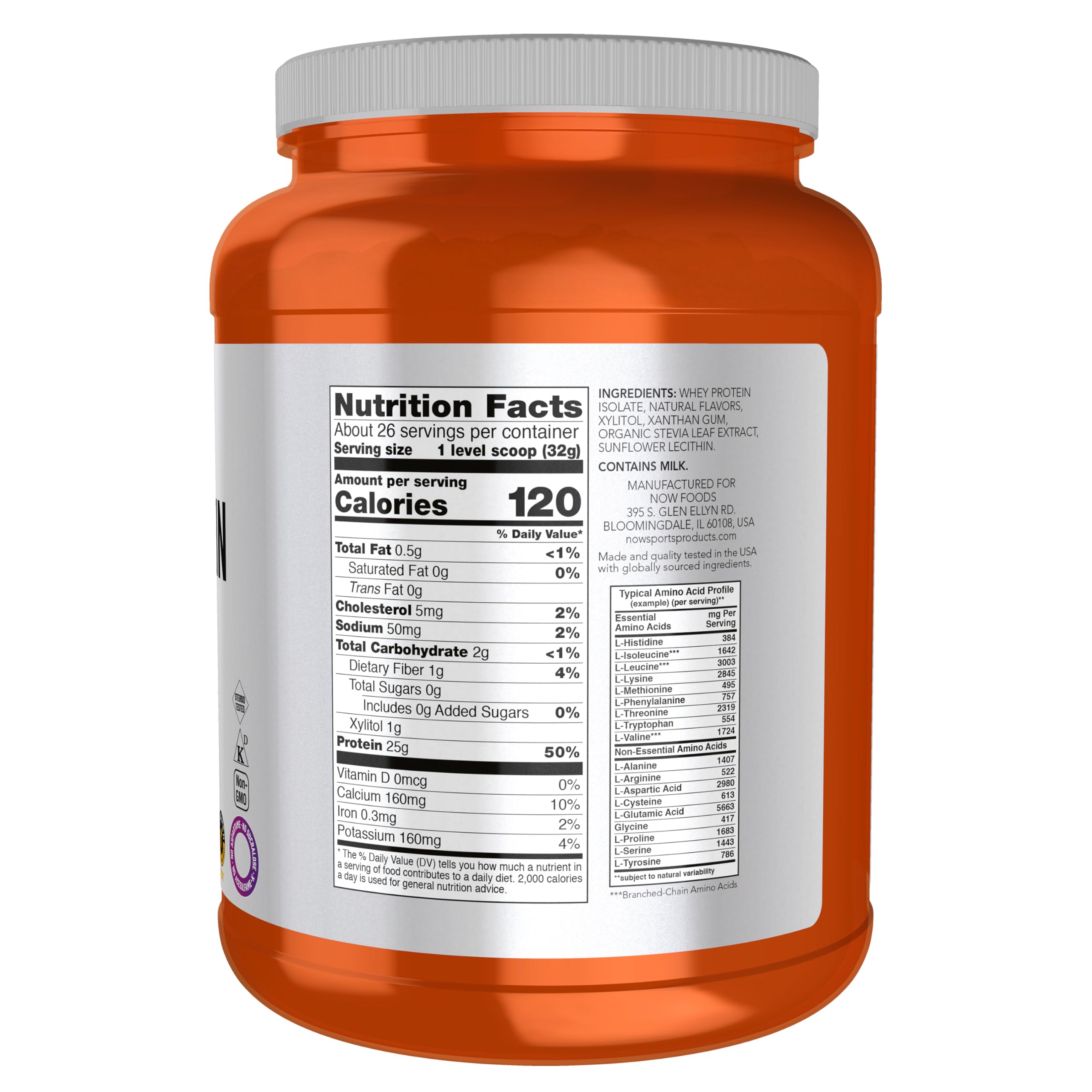NOW Foods polvo de vainilla cremosa en cuchara, textura cremosa y fácil mezcla