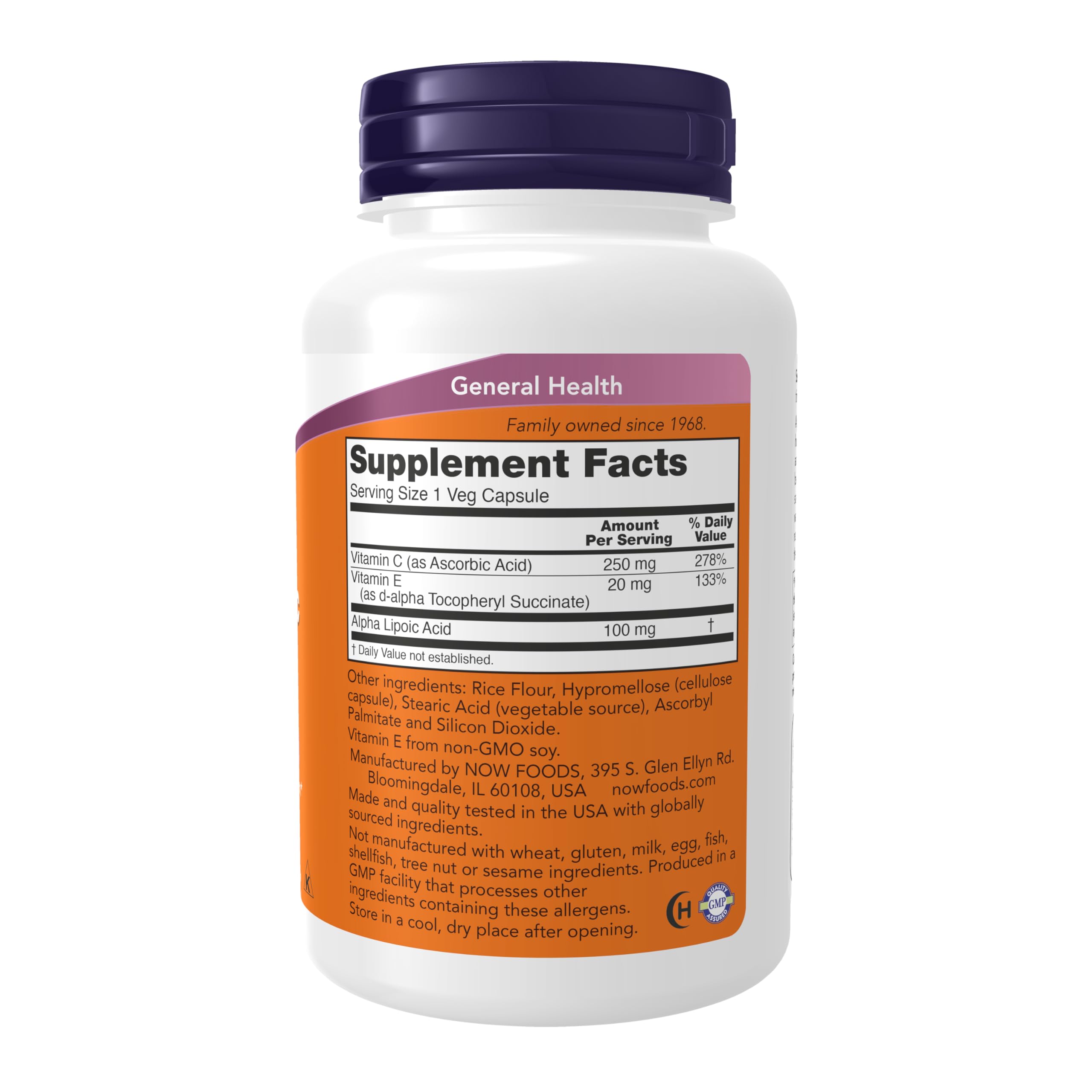 NOW Foods primer plano de cápsula vegetal resaltando facilidad de ingestión