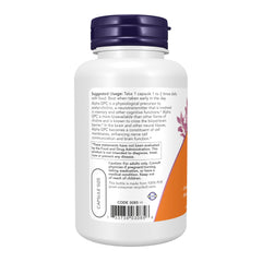 NOW Foods primer plano de cápsula para apreciar textura y forma