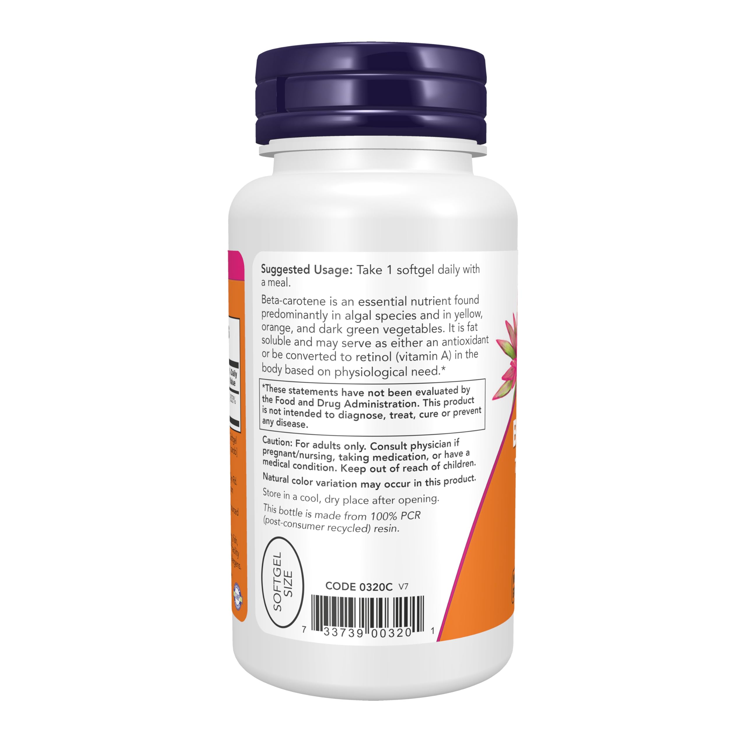 NOW Foods cápsula en mano para comparar tamaño y facilidad de toma