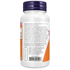 Now Foods primer plano de una cápsula para ver tamaño y textura fácil de tragar