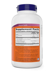 NOW Foods cápsulas en primer plano detalle de textura y tamaño cómodo