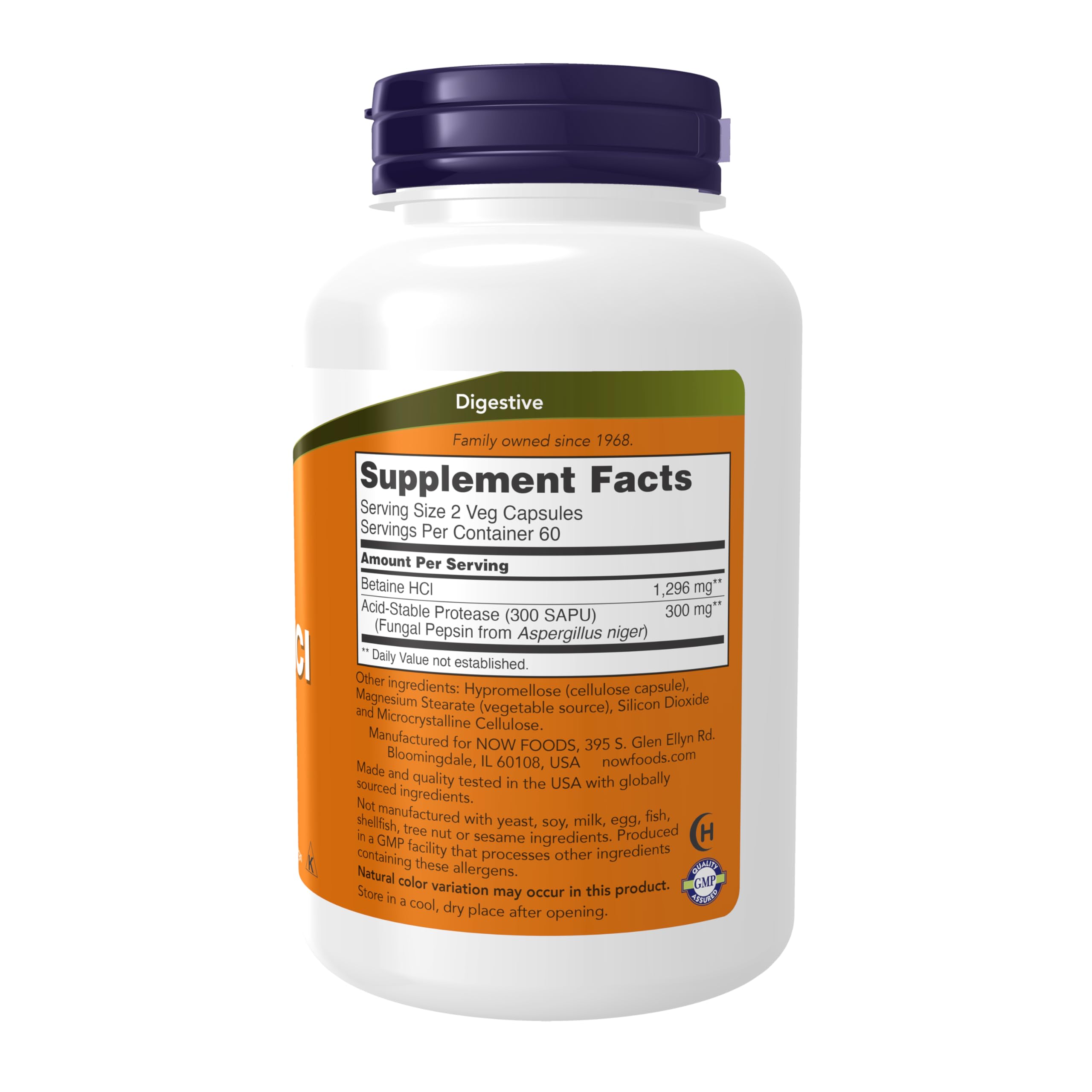 NOW Foods cápsulas detalle que muestra textura vegetal y calidad del recubrimiento