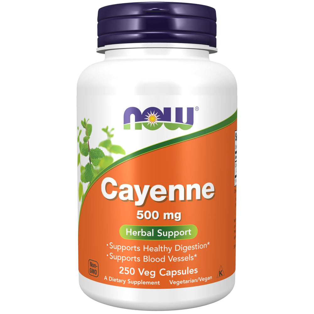 NOW Foods envase frontal mostrando 250 cápsulas y beneficios