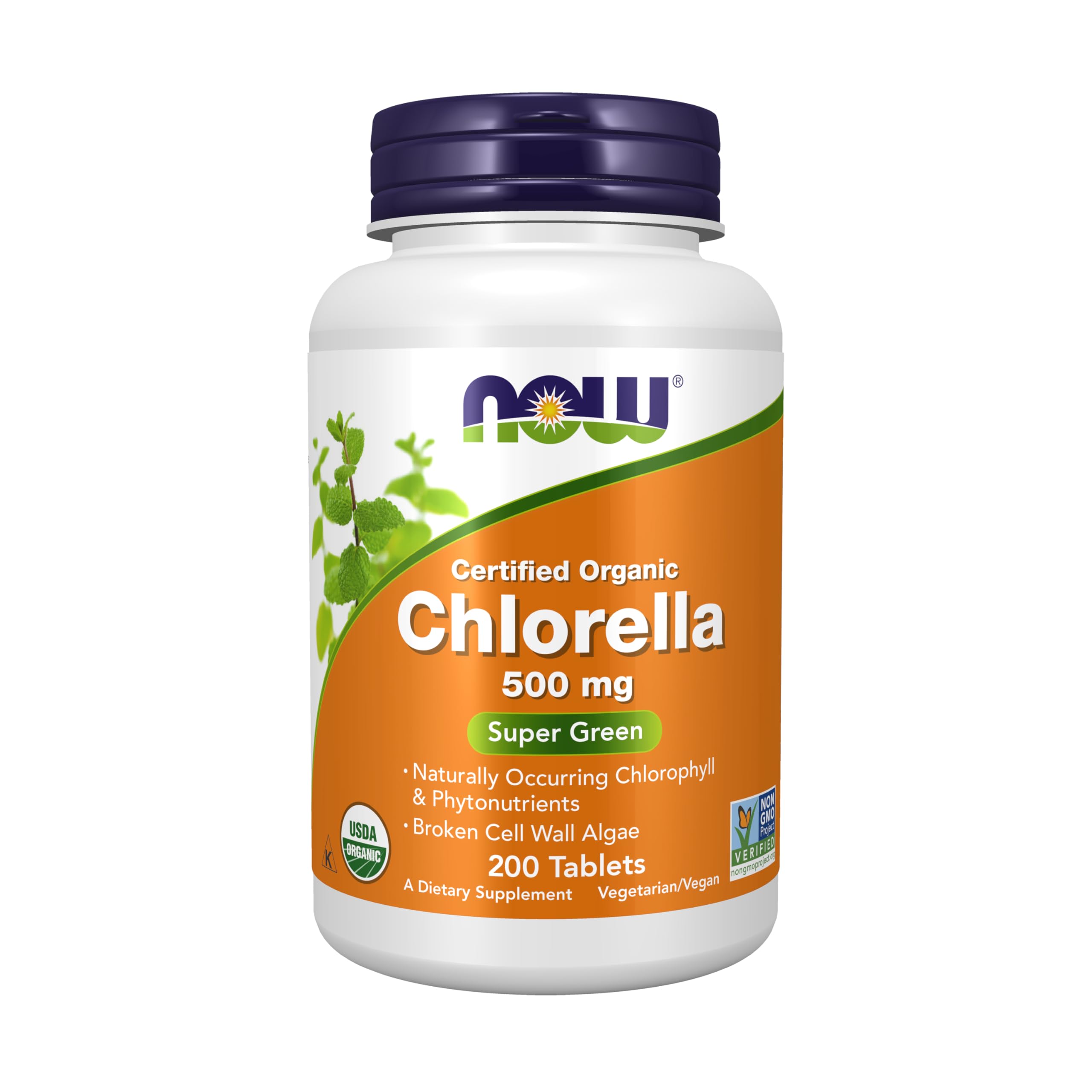 NOW Foods empaque frontal mostrando 200 tabletas y beneficios claros