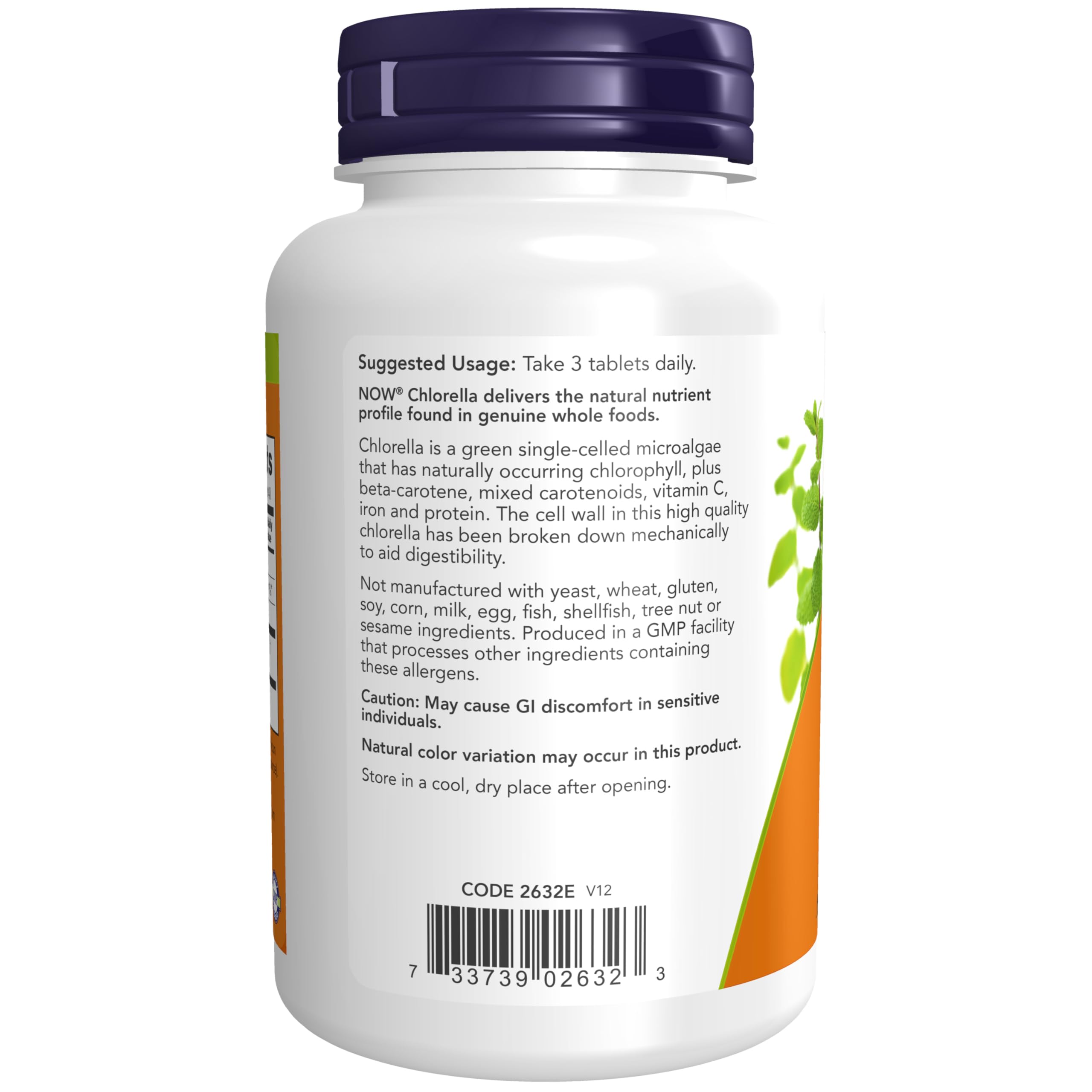 NOW Foods polvo de chlorella en close-up que destaca la concentración de nutrientes