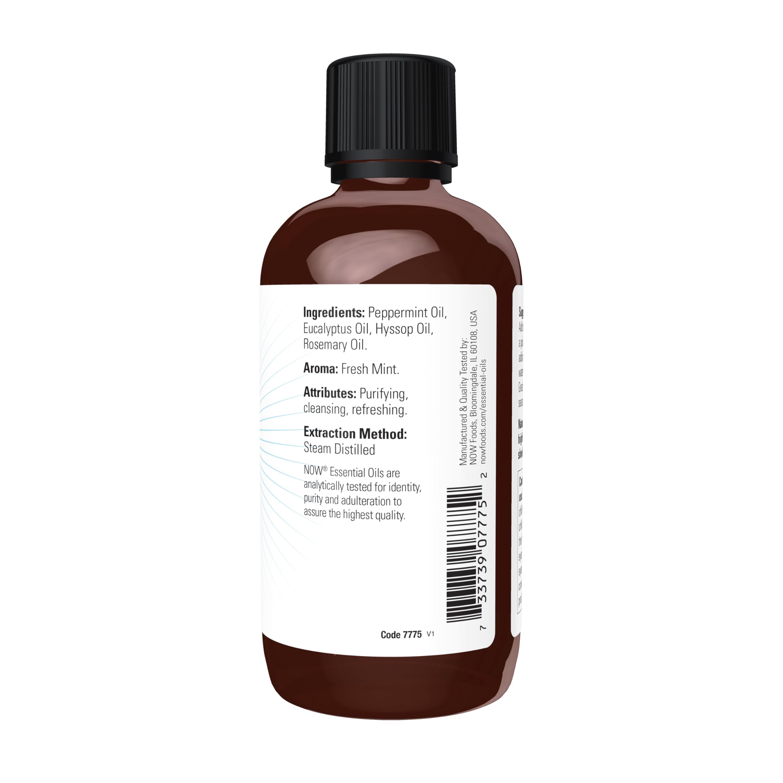 NOW Foods etiqueta legible con ingredientes y certificaciones visibles