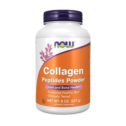 NOW Foods frente del empaque mostrando marca y tamaño 8 oz, confianza