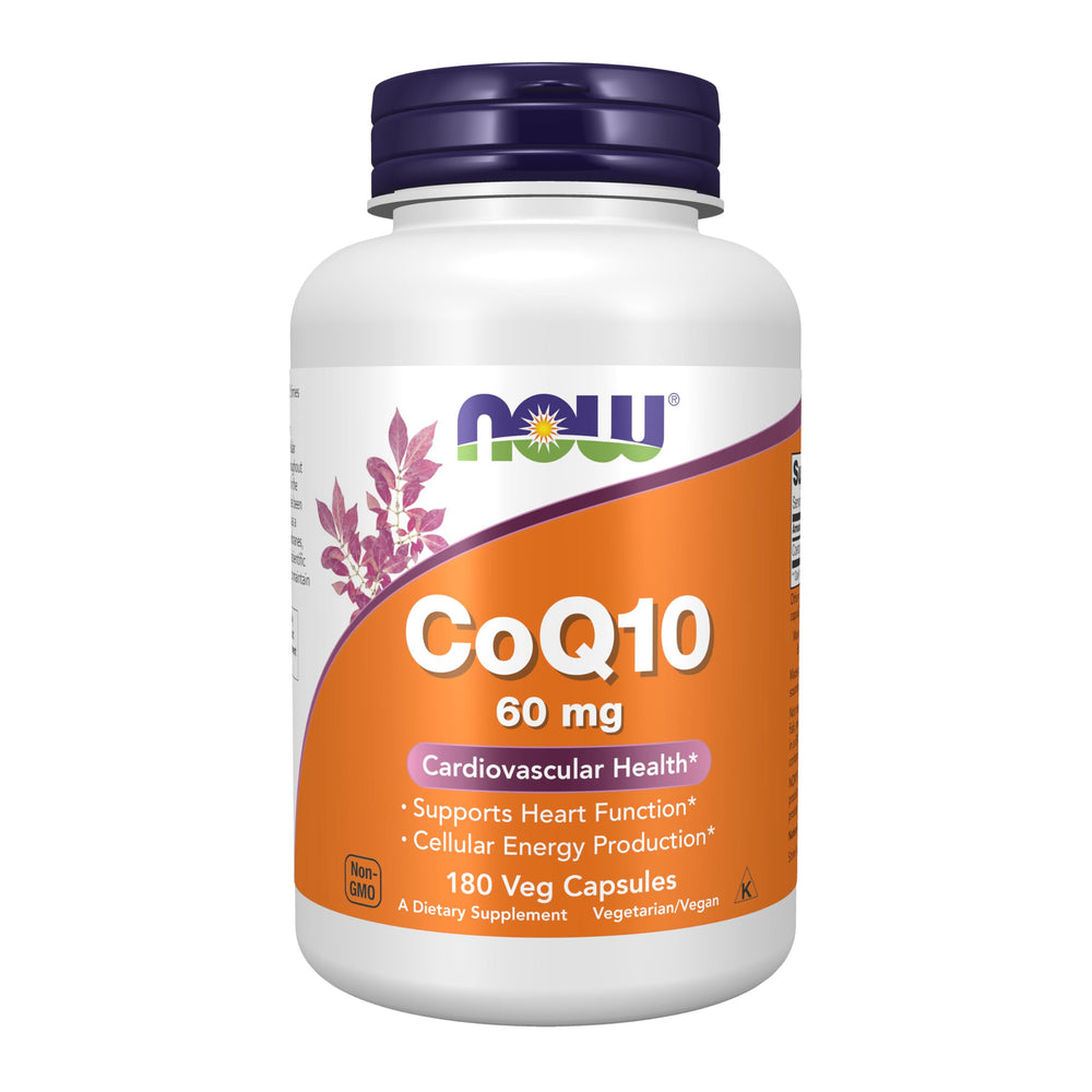 NOW Foods frasco frontal mostrando 180 cápsulas y etiquetado claro, confianza de calidad