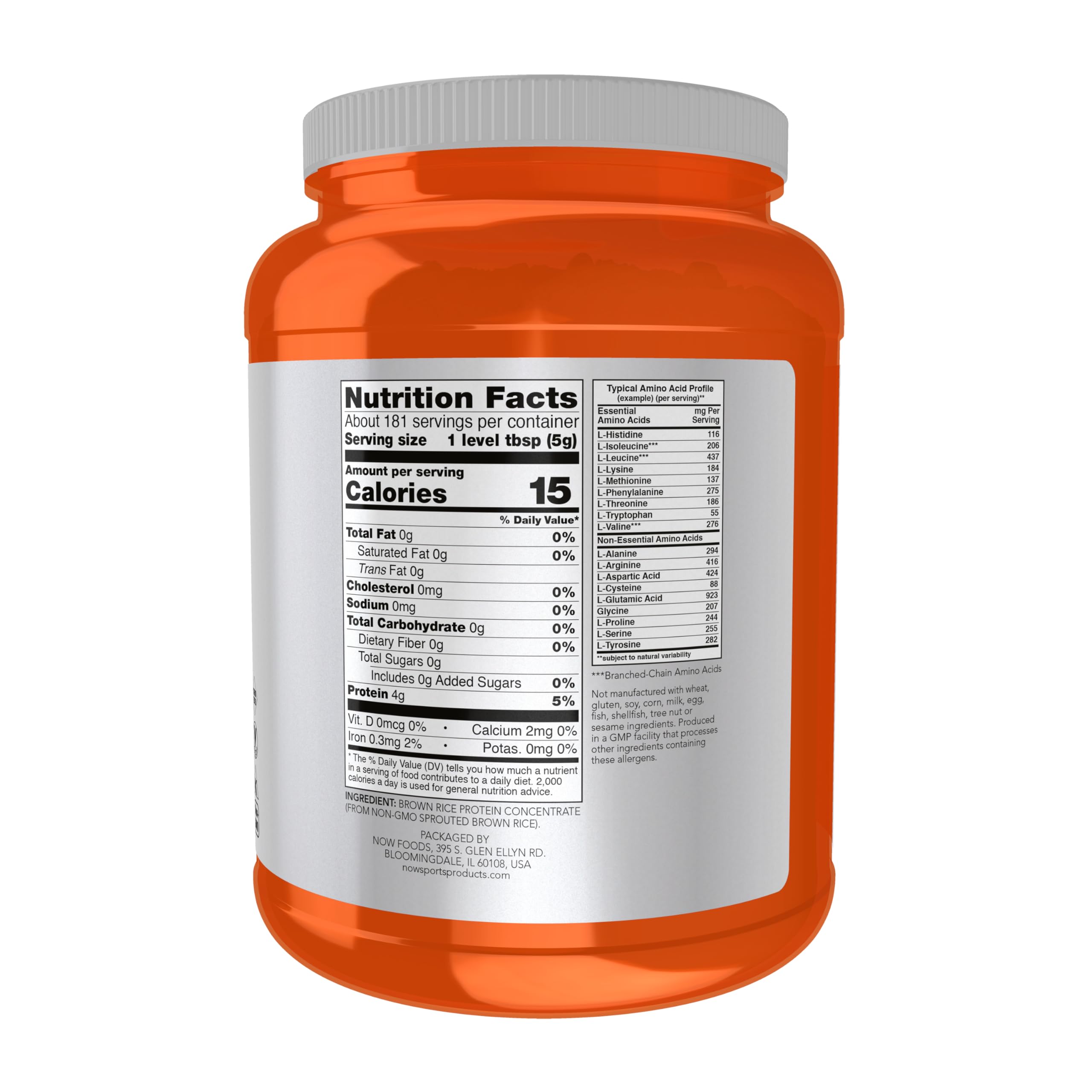 NOW Foods primer plano de la textura del polvo, mezcla fácil y sin grumos