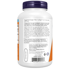 Gota de aceite de pescado NOW Foods que muestra pureza y textura ligera