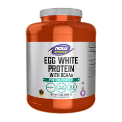 NOW Foods envase frontal de Egg White Protein con etiquetado claro y confianza
