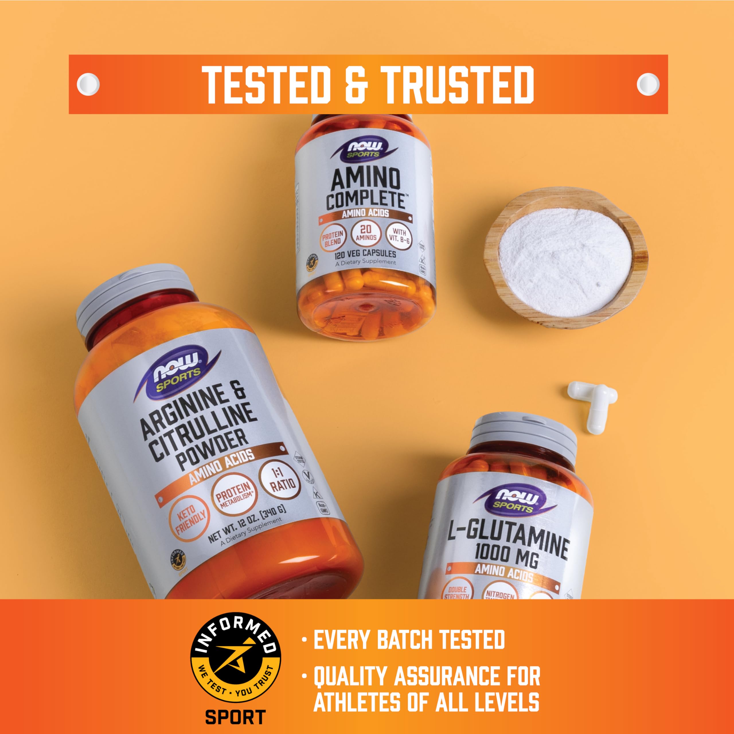 NOW Foods producto en gimnasio que sugiere uso en rutina activa