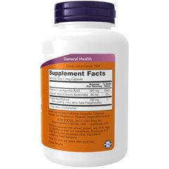 NOW Foods etiqueta con información nutricional y certificaciones claras