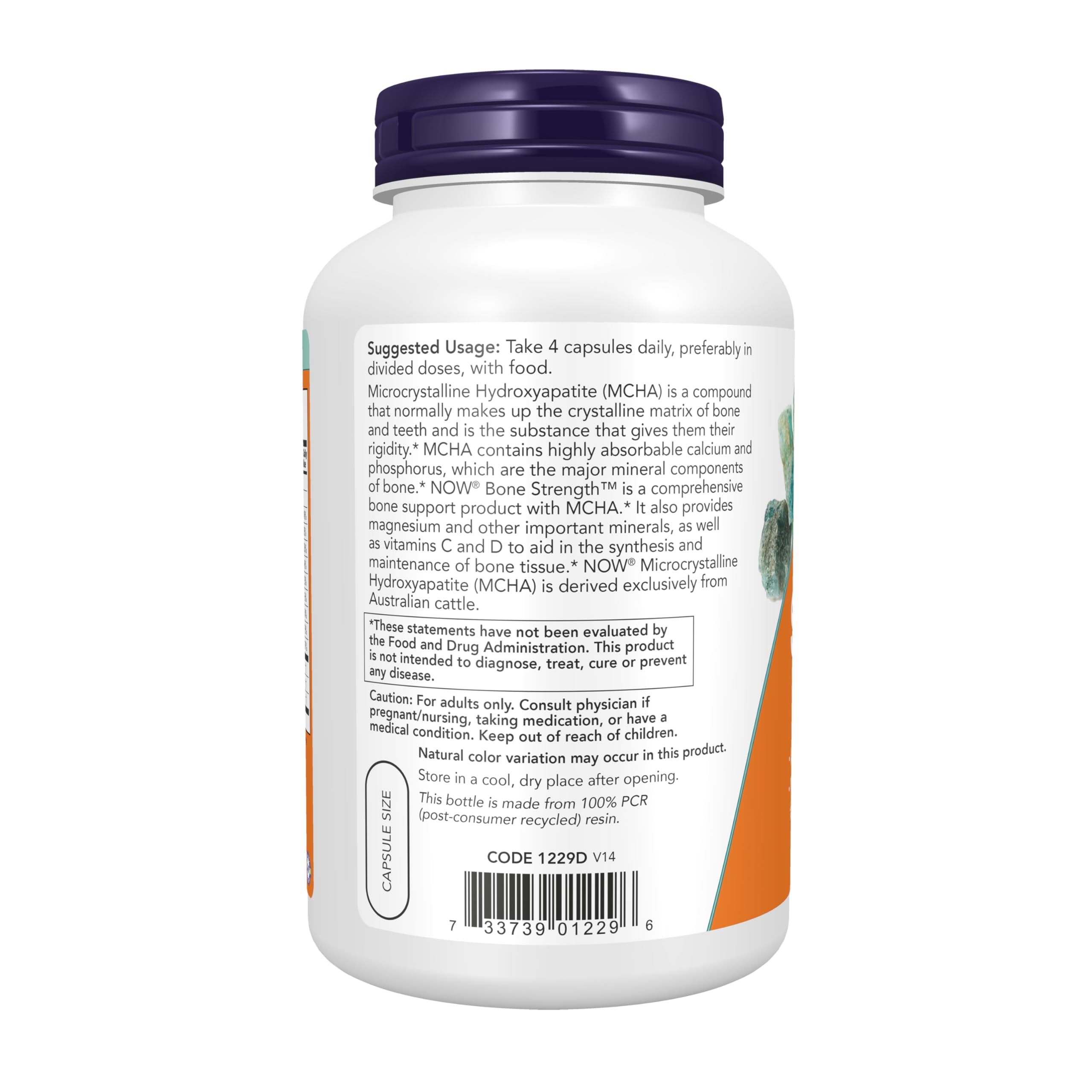 NOW Foods etiqueta cercana con lista de ingredientes y transparencia