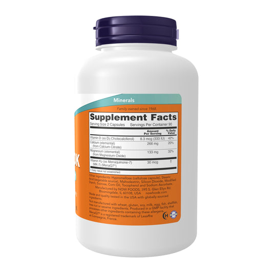 NOW Foods etiqueta nutricional legible destacando dosis y componentes