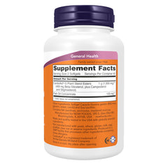 NOW Foods etiqueta primer plano con ingredientes y dosis, transparencia y confianza