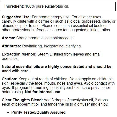 Now Foods primer plano del aceite de eucalipto que resalta pureza y textura fluida
